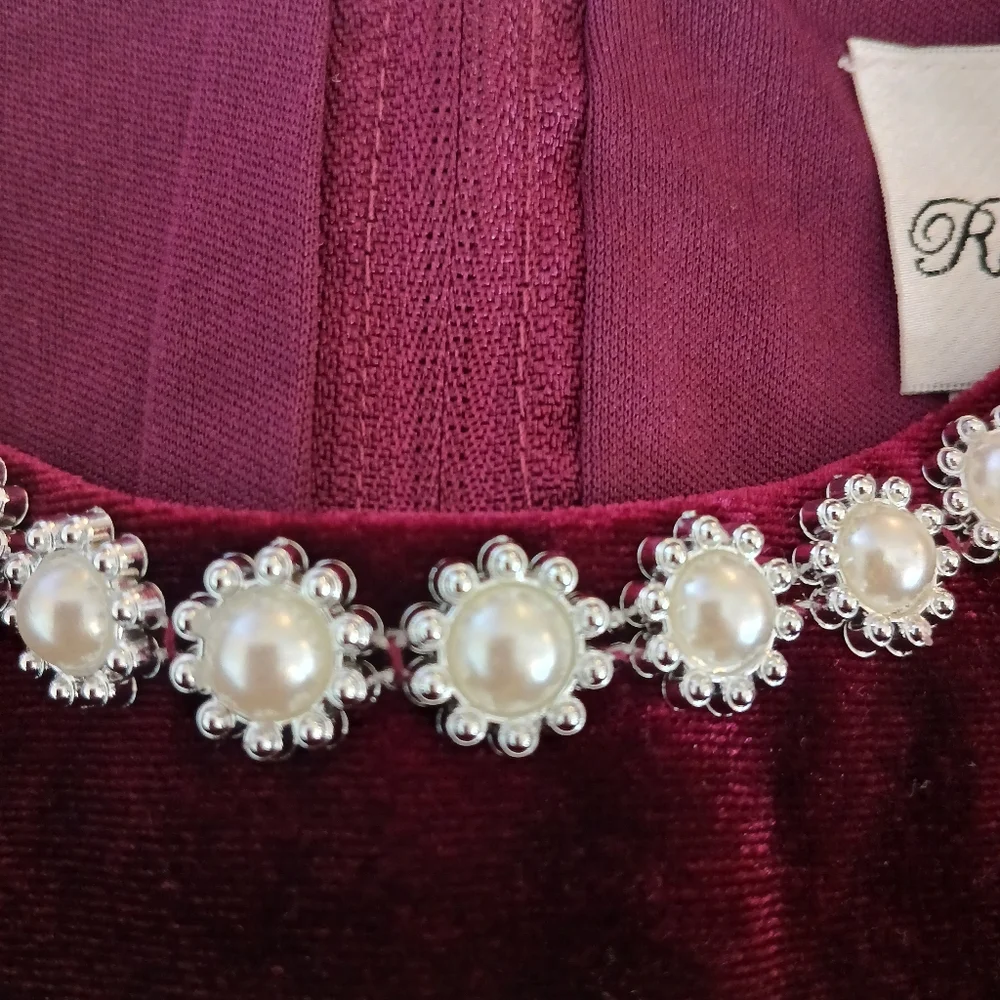 Rare Editions Girl's Holiday Dress With Sash And Cap Sleeves Size 6 - Picture 4 of 12